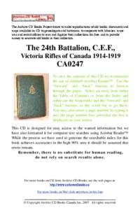 The 24th Battalion, C.E.F., Victoria Rifles of Canada, [removed]