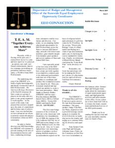 OSEEOC Newsletter, Issue 1 March 2009