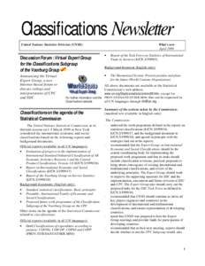 Classifications Newsletter No.2, English