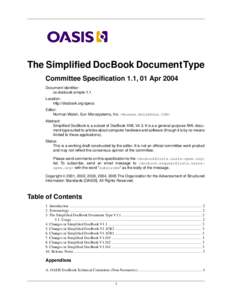 Technology / DocBook / Software documentation / XML / OASIS / DocBook XSL / Markup languages / Technical communication / Computing