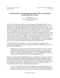 Academia / Knowledge / Multilingualism / Foreign language / Sociolinguistics / Second-language acquisition / Modern Language Association / Linguistics / Applied linguistics / Language education