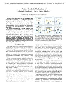 Robust Extrinsic Calibration of Multiple Stationary Laser Range Finders