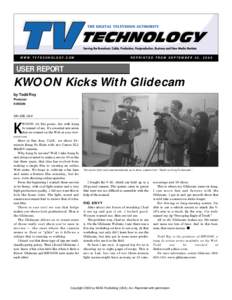 WWW.TVTECHNOLOGY.COM  REPRINTED FROM SEPTEMBER 20, 2000 USER REPORT