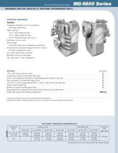 Twin Disc Marine Transmission  MG-5600 Series Maximum 1950 kWhp) @ 1950 RPM [intermediate duty]