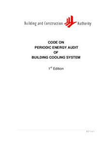 CODE ON PERIODIC ENERGY AUDIT OF BUILDING COOLING SYSTEM 1st Edition