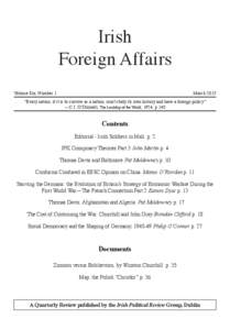 Irish Foreign Affairs Volume Six, Number 1