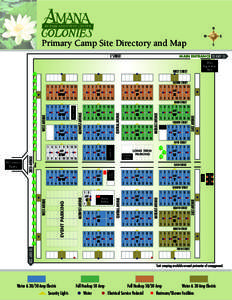 RV PARK AND EVENT CENTER  Primary Camp Site Directory and Map C STREET  MAIN ENTRANCE TO HWY 51