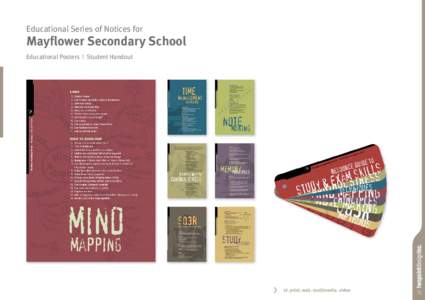 Educational Series of Notices for  Mayﬂower Secondary School Educational Posters | Student Handout  