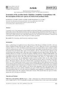 Systematics of the caecilian family Chikilidae (Amphibia: Gymnophiona) with the description of three new species of Chikila from northeast India