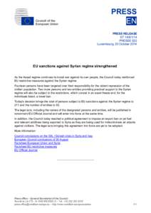 Council of the European Union PRESS EN PRESS RELEASE