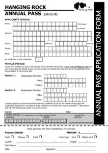 Annual Pass Application Form[removed]Fin Year.pub