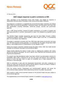 Microsoft Word - QGC Supplementary EIS media release _10 Feb 10_