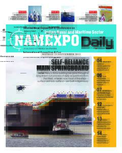 1 Show Daily Sept13.qxd:INDO-PAK.qxd  PAGE 02 NAMEXPO KEY HIGHLIGHTS AND