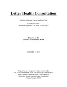 Cypress Creek Letter Health Consultation