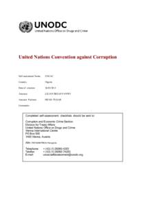 United Nations Convention against Corruption  Self-assessment Name: UNCAC