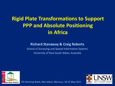 Rigid Plate Transformations to Support PPP and Absolute Positioning in Africa