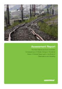 Assessment Report The Main Natural and Socio-economic Consequences of Climate Change in Permafrost Areas: A Forecast Based upon a Synthesis of Observations and Modelling