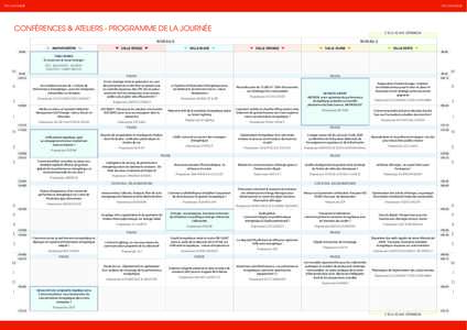 programme  programme Conférences & ateliers - programme de la journée