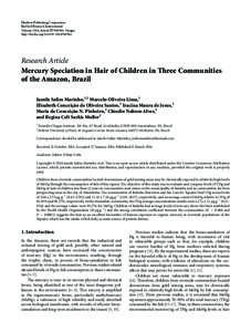 Mercury Speciation in Hair of Children in Three Communities of the Amazon, Brazil