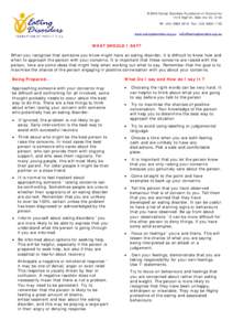 ©2003 Eating Disorders Foundation of Victoria Inc 1513 High St, Glen Iris Vic 3146 Ph: ([removed]Fax: ([removed]www.eatingdisorders.org.au  [removed]