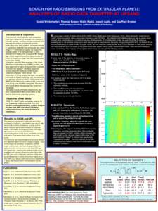 Exoplanetology / Tata Institute of Fundamental Research / Extrasolar planet / SETI / Giant Metrewave Radio Telescope / Planet / Hot Jupiter / Pulsar / Noise / Astronomy / Space / Radio telescopes