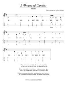 A Thousand Candles Sweden Dulcimer arrangement by Garey McAnally F