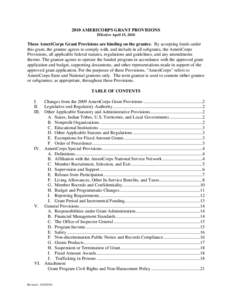 Microsoft Word - Final 2010 AmeriCorps Provisions 4-10.doc