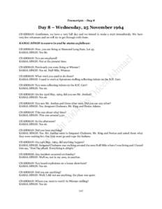 Day 8 – Wednesday, 25 November 1964