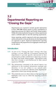 DEPARTMENTAL REPORTING ON “CLOSING THE GAPS” B.29[00c] 3.2 Departmental Reporting on