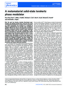 LETTERS PUBLISHED ONLINE: 22 FEBRUARY 2009 | DOI: [removed]NPHOTON[removed]