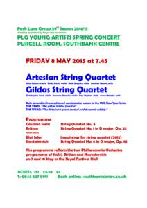 Microsoft Word - Orig PLG Spring Concert 8 May 2015