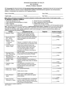 Microsoft Word - (WIC-51) Special Formula Request form