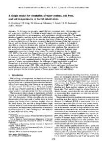 A simple model for simulation of water content, soil frost, and soil temperatures in boreal mixed mires