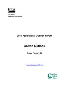 Agricultural Outlook Forum 2011