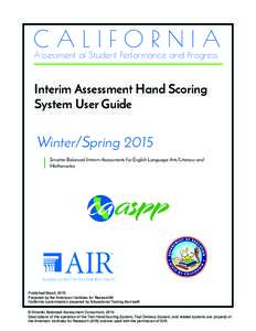 2015 Interim Assessments Hand Scoring System User Guide