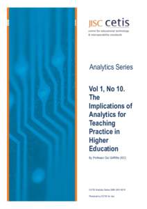 Analytics Series Vol 1, No 10. The Implications of Analytics for Teaching