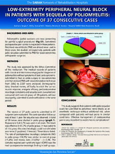 The SARAH Network of Rehabilitation Hospitals  LOW-EXTREMITY PERIPHERAL NEURAL BLOCK IN PATIENTS WITH SEQUELA OF POLIOMYELITIS: OUTCOME OF 37 CONSECUTIVE CASES Authors: Sergio S. Mello, Samuel M.C. Teixeira, Renato A. Sa