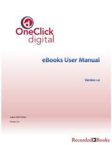 OneClickdigital eBooks User Manual