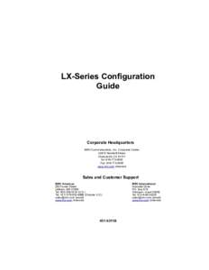 LX-Series Configuration Guide Corporate Headquarters MRV Communications, Inc. Corporate CenterNordhoff Street