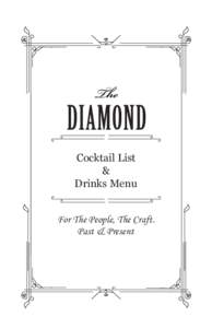 Cocktail List & Drinks Menu For The People, The Craft. Past & Present
