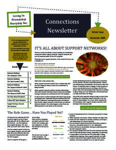 Li vi ng  In   Fr ie nd sh ip   Ev er yd ay  In c.  Connections  Newsletter 