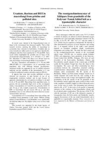 Feldspar / Tectosilicates / .cz / Granite / Ree / Uranium / Neutron activation analysis / Vanadium / Chemistry / Matter / Chemical elements