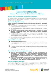 15HS Assessment of Eligibility Cover Sheet Final Version 1.0