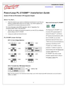 Installation Guide www.powerleap.com