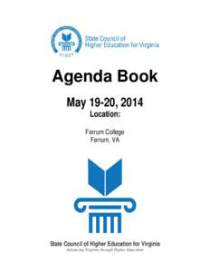 Agenda Book May 19-20, 2014 Location: Ferrum College Ferrum, VA