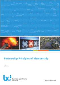 Partnership Principles of Membership 2015 Partnership Principles of Membership 1.