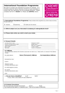 IFP Application Form 2013