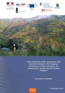 Joint evaluation of the cooperation with Burundi of Belgium, the European Commission, France, Germany, the Netherlands, Sweden and the United Kingdom
