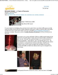 RICHARD FRISBIE :: A Taste of Piemonte by Richard Frisbie — italian,...  1 of 12 http://www.gather.com/viewArticlePF.action?articleId=