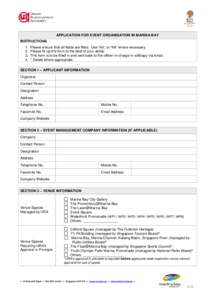 APPLICATION FOR EVENT ORGANISATION IN MARINA BAY INSTRUCTIONS.